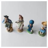 Lefton Bisque Porcelain Colonial Figurines & Homco Porcelain Figurines 