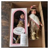 Porcelain Native American-Themed Dolls From 1999 Emerald Doll Collection 