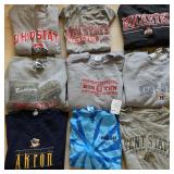 Collegiate T-Shirt Sweatshirt Lot - OSU, Akron U, Kent State (Sizes L, XL)