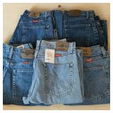 Light Med Dark Wash Wrangler Blue Denim Jeans (Lot of 5) Size 32 x 32