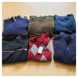 Mens Pullover Sweater Lot  (sized L-XXL) - AmericanRag, Dockers, Van Heusen 
