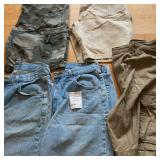 Mens Wrangler Denim Camo Cargo Khaki Shorts Lot (Size 32) 