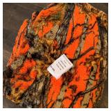 Regal Comfort Orange Brown Camouflage Sherpa Throw Blanket 
