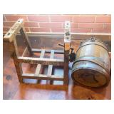 Dairy Supply Co. Limited Wooden Barrel-Style Butter Churn W Original Stand