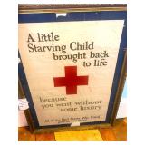 1918 American Red Cross Propaganda Poster A Little Starving Child 