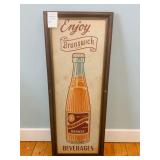 Framed Brunswick Orange Soda Advertising Sign