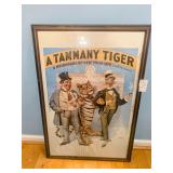 Framed Poster of 1896 Play A Tammany Tiger A Melodrama of New York Life
