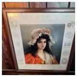 Goodrich Automobile Tires Goodrich Girl Marie Framed Advertising Wall Art 