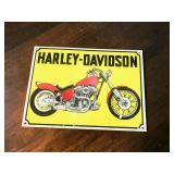 Tin Replica Harley Davidson Motorcycle Advertising Sign