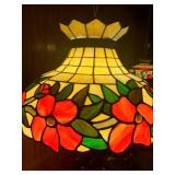 Tiffany-Style Leaded Stained Glass Pendant Ceiling Light W:Floral Design 5