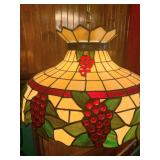 Tiffany-Style Leaded Stained Glass Pendant Ceiling Light W:Grape Design 2
