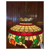 Tiffany-Style Leaded Stained Glass Pendant Ceiling Light W:Grape Design