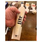 Miller Lite White Washed Wood Beer Tap Handle 
