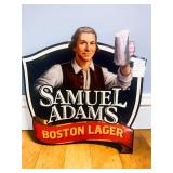 Tin Replica Samuel Adams Boston Lager Beer Advertising Sign