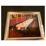 Framed Wall Art Trolley Car In The Spaghetti Warehouse Restaurant in Akron, Ohio