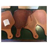 4 Wooden Bread Serving Paddle Boards