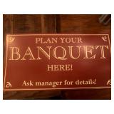 Cardboard Banquet Planning Advertising Sign