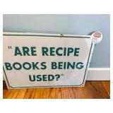 Kitchen Signage - Are Recipe Books Being Used 