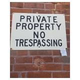 Private Property No Trespassing Metal Sign