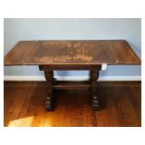 Rectangular Oak Draw-Leaf Trestle Base Dining Table
