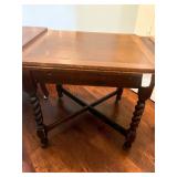 Rolling Twist Oak Draw Leaf Dining Table