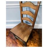 Slat-Back Wood Restaurant Dining Schoolhouse Chairs (Set of 4) (2)