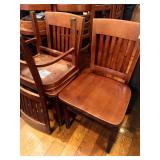 Slat-Back Wood Restaurant Dining Schoolhouse Chairs (Set of 4) copy
