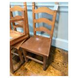Wood Ladderback Dining Chair & Slat Back Chair Set (1)