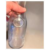 1 Liter Glass Carafe Lot - Circular Indent For Easy Holding