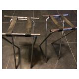 Industrial Tubular Steel Folding Restaurant Tray Stands (Lot of 2) 3