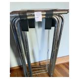 Industrial Tubular Steel Folding Restaurant Tray Stands (Lot of 4)