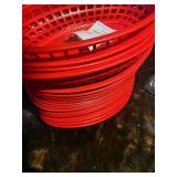 Red Plastic Mesh Restaurant Serving Basket Lot of 18