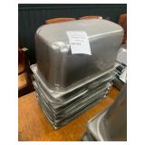 Square Stainless Steel Hotel Pans:Prep Food Storage Pans (Lot of 7)
