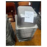 Square Stainless Steel Steam Table Pans (Lot of 19)