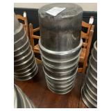Stainless Steel Bain Marie Stackable Food Storage Pot (Lot of 9) 3