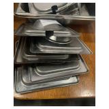 Stainless Steel Industrial Steam Table Food Pan Lids (Lot of 4)
