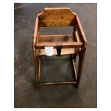 Vintage Wooden Restaurant High Chair 