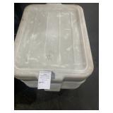 White Plastic Meat Lug:Food Storage Tote 