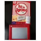Ohio Art Etch A Sketch & Mattel Pass the Popcorn Trivia Card Game