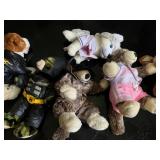 Build-A-Bear Workshop Stuffed Animals - Batman, Cleveland Indians, Military 
