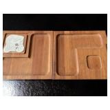 Jaxton MCM Electric Hot Server Plate W Teak Wood Serving Board