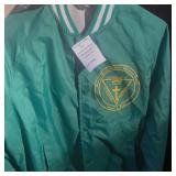 Green Collegiate Pacific Fundamental Evangelistic Academy Satin Snap Jacket (S) Green Collegiate Pacific Fundamental Evangelistic Academy Satin Snap Jacket (S)