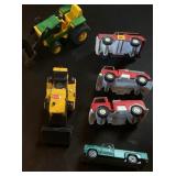 Toy Vehicle Lot - Yellow Tonka Construction Truck, John Deere Tractor & More (1) Toy Vehicle Lot - Yellow Tonka Construction Truck, John Deere Tractor & More (1)