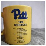 Yellow Ceramic 1985 Pitt Panthers Hess Advertising Coffee Mug Lot Yellow Ceramic 1985 Pitt Panthers Hess Advertising Coffee Mug Lot