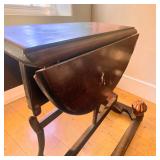 Antique Dark Wood Drop Leaf Table W Turned Gate Legs copy Antique Dark Wood Drop Leaf Table W Turned Gate Legs copy
