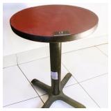Commercial Red Cafe Table W Black T Mold Edge & Black Cast Iron Pedestal Base copy 4 Commercial Red Cafe Table W Black T Mold Edge & Black Cast Iron Pedestal Base copy 4