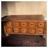 Pottery Barn-Style Wooden 10 Drawer Apothecary Coffee Table Pottery Barn-Style Wooden 10 Drawer Apothecary Coffee Table