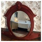 Victorian-Style Mahogany Dresser Vanity Mirror W Ornately Carved Crest copy Victorian-Style Mahogany Dresser Vanity Mirror W Ornately Carved Crest copy