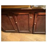 Vintage 3-Door Wood Kitchen Counter Storage Cabinet Vintage 3-Door Wood Kitchen Counter Storage Cabinet