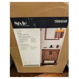 Style Selections Howell Vanity W Engineered Stone Top & Weathered Brown Finish Style Selections Howell Vanity W Engineered Stone Top & Weathered Brown Finish
